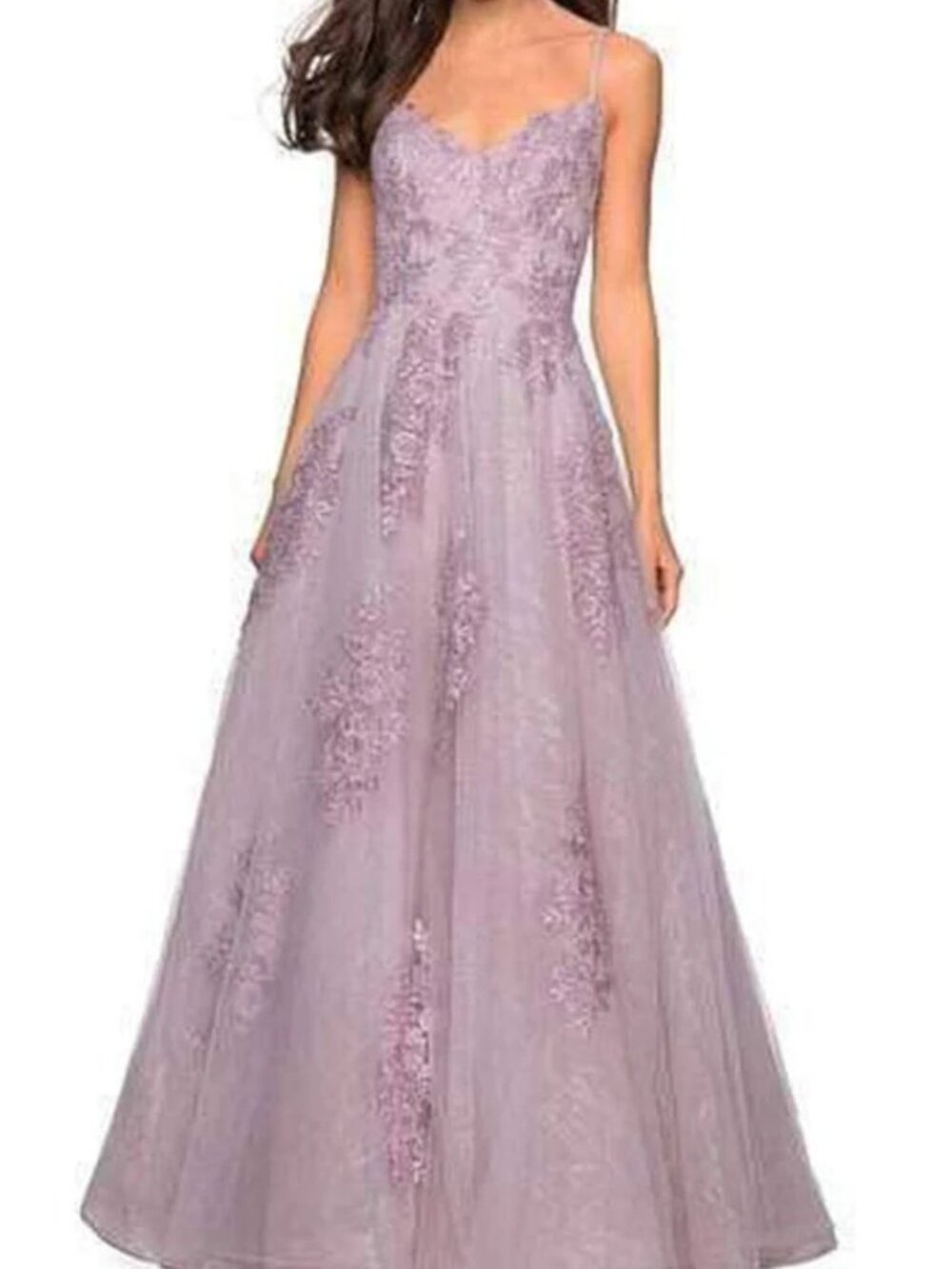 NWT La Femme 27492SC Lace  Prom Dress Pink Size 0